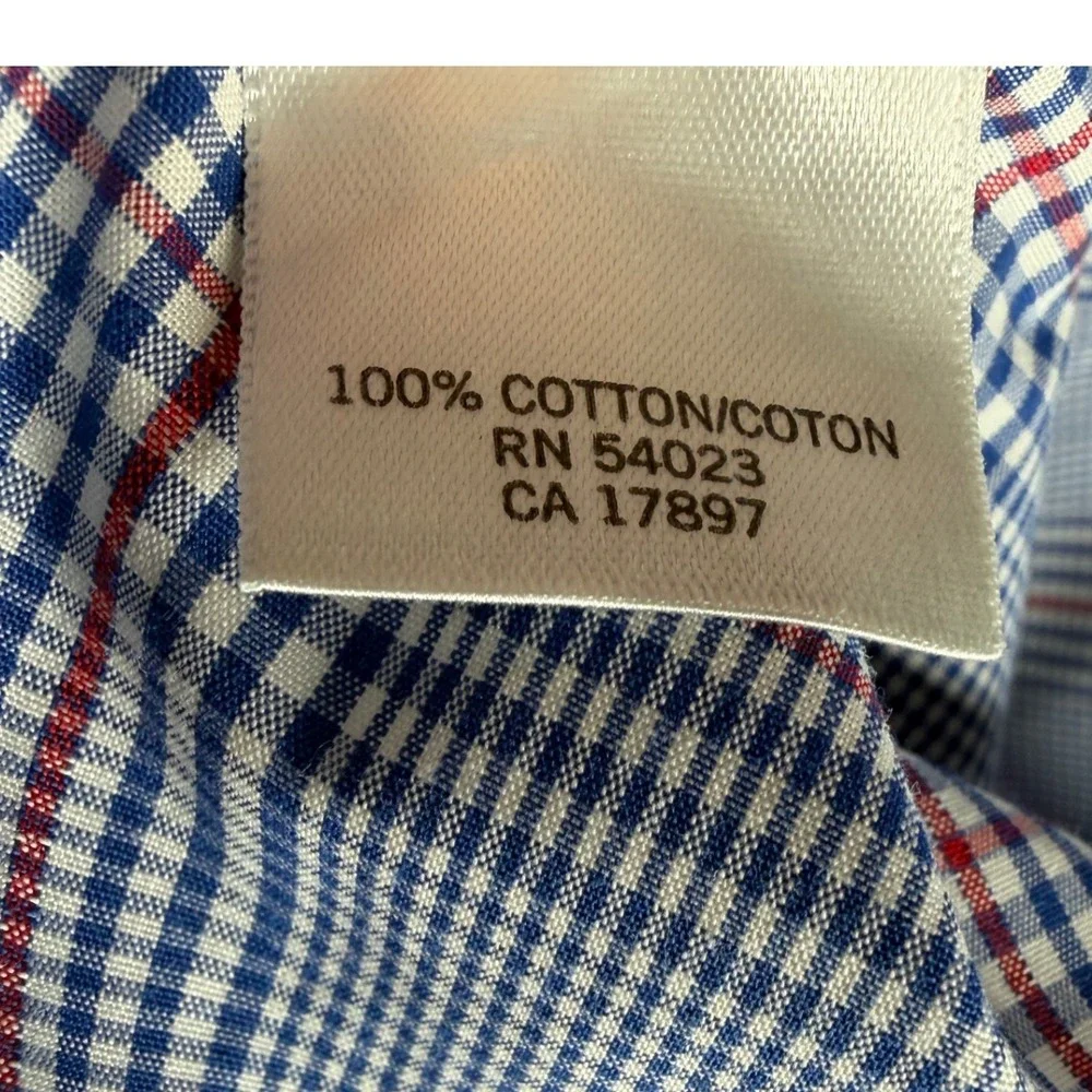 Banana Republic Men's Plaid Long Sleeve Button Down Shirt size Medium 15-15 1/2